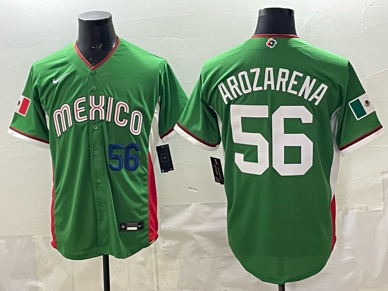 Men 2026 World Cub USA #56 Arozarena green Nike MLB Jersey 003->more jerseys->MLB Jersey